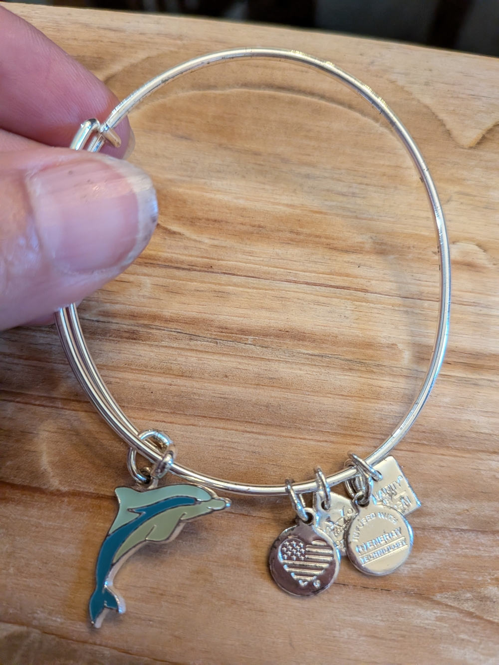 Alex and Ani Silver Blue and Green RARE RETIRED